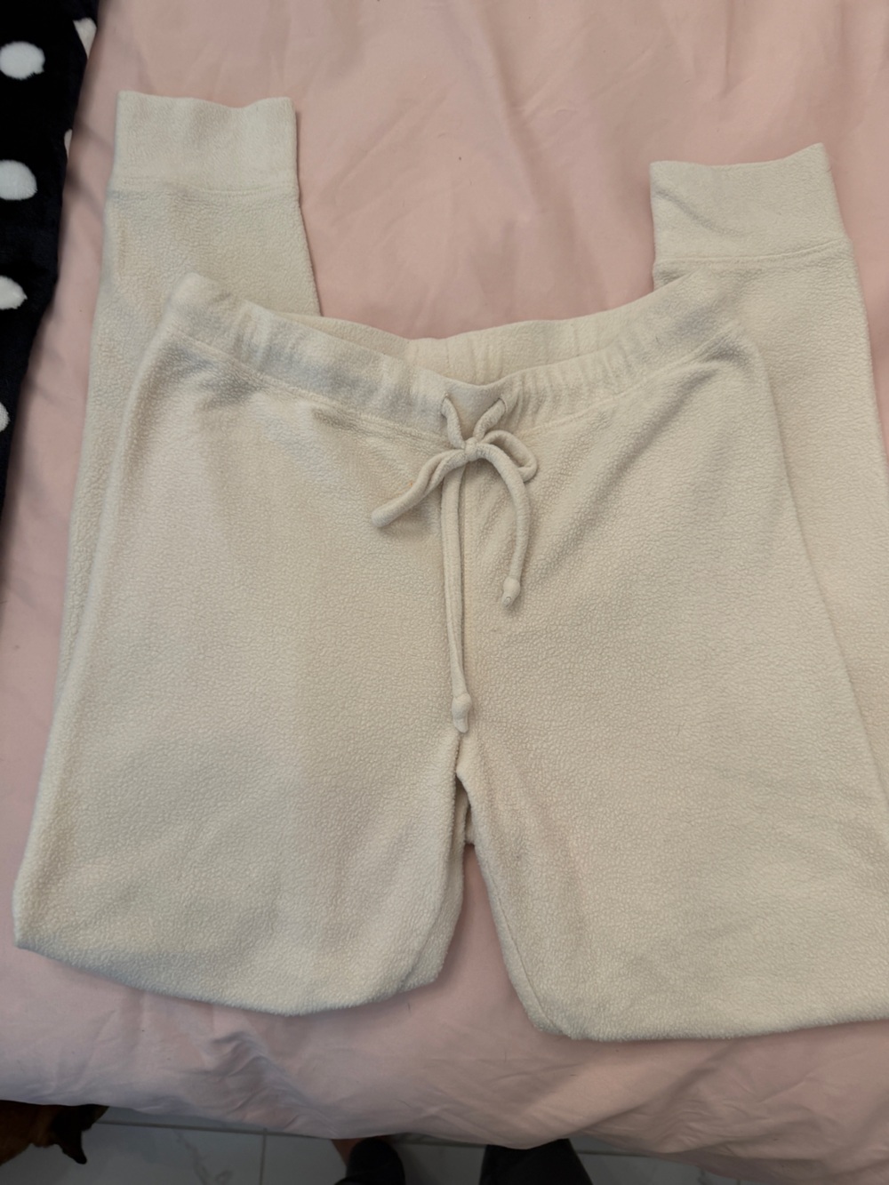Express Cozy Cream Fleece Lounge Pants - Women
